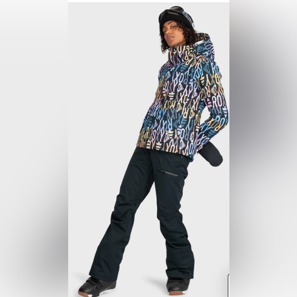 ROXY *Nadia* Insulated Technical Snow Pants in True Black. NWT.Large